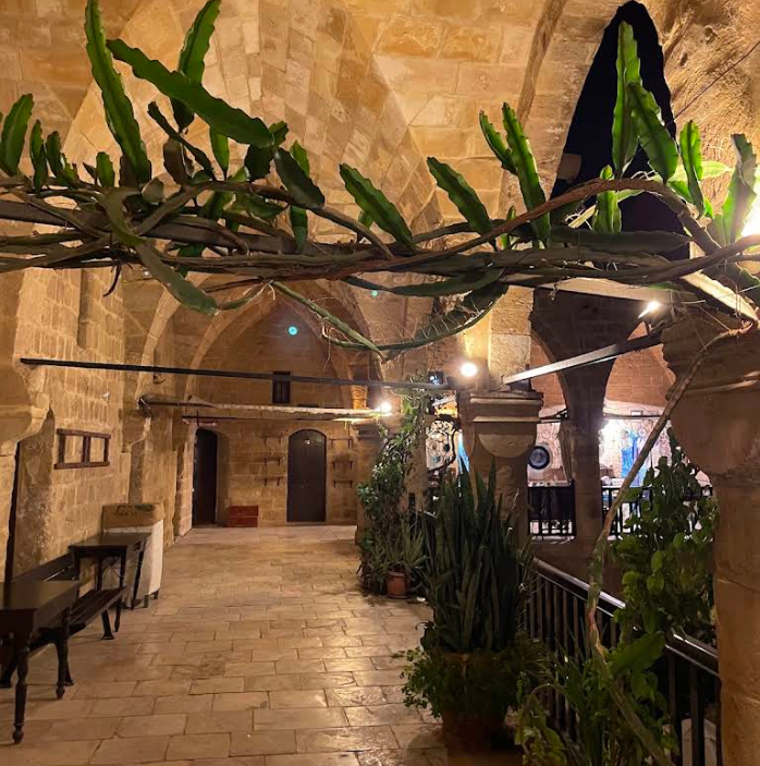 Warm room, natural stone walls